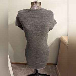 Alexander McQueen wool grey bateau mini dress